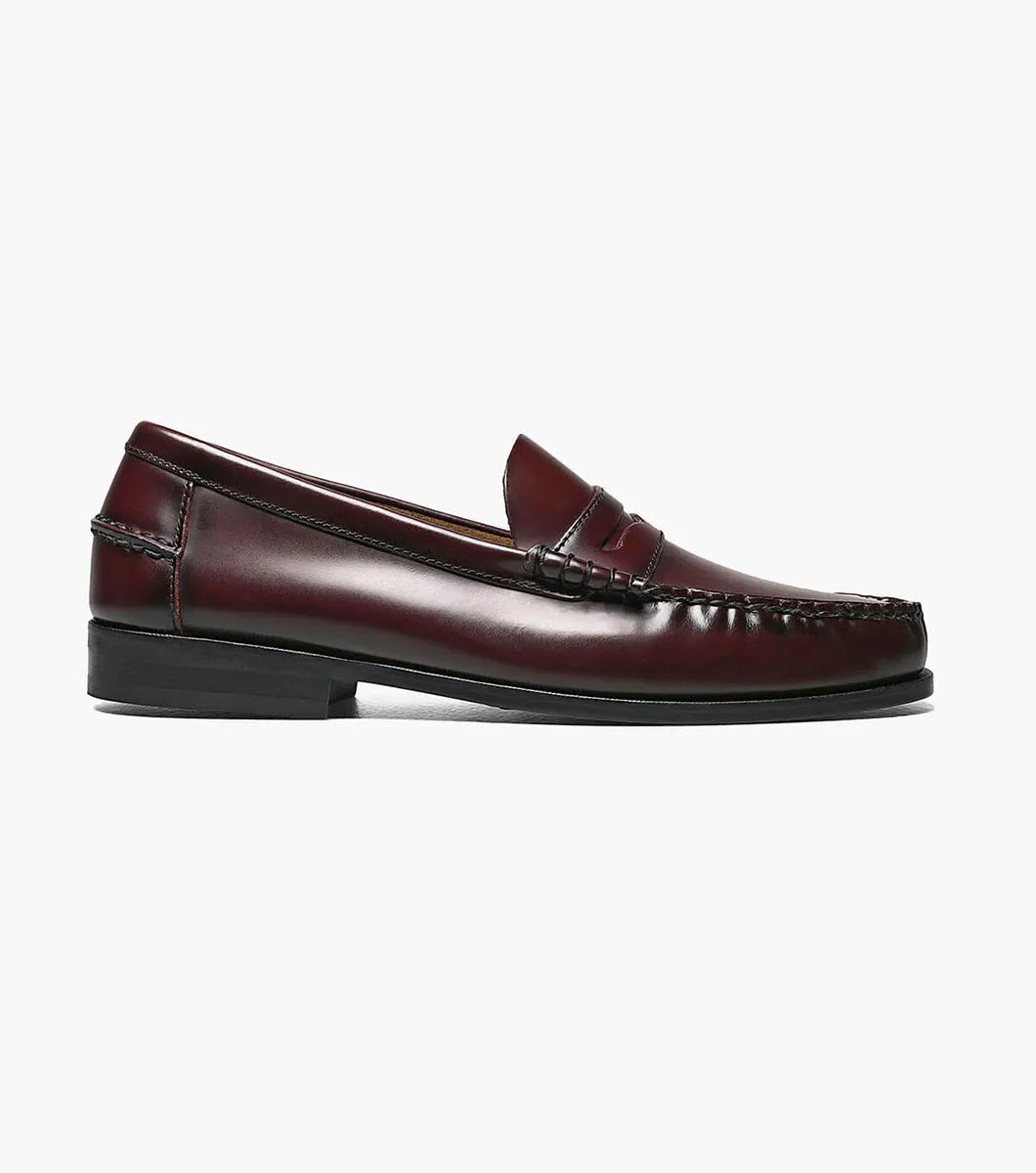 Berkley Moc Toe Penny Loafer::Burgundy