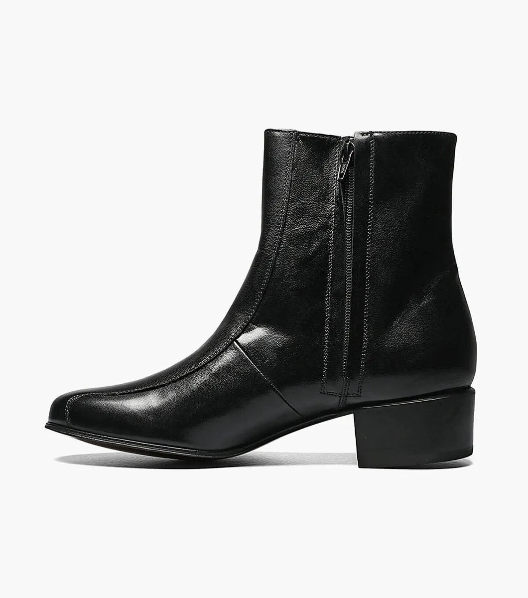 Duke Bike Toe Zipper Boot::Black