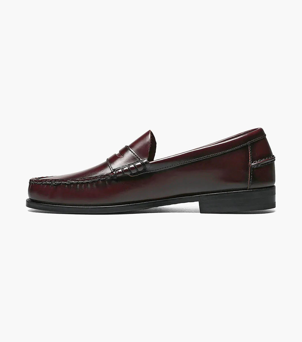 Berkley Moc Toe Penny Loafer::Burgundy