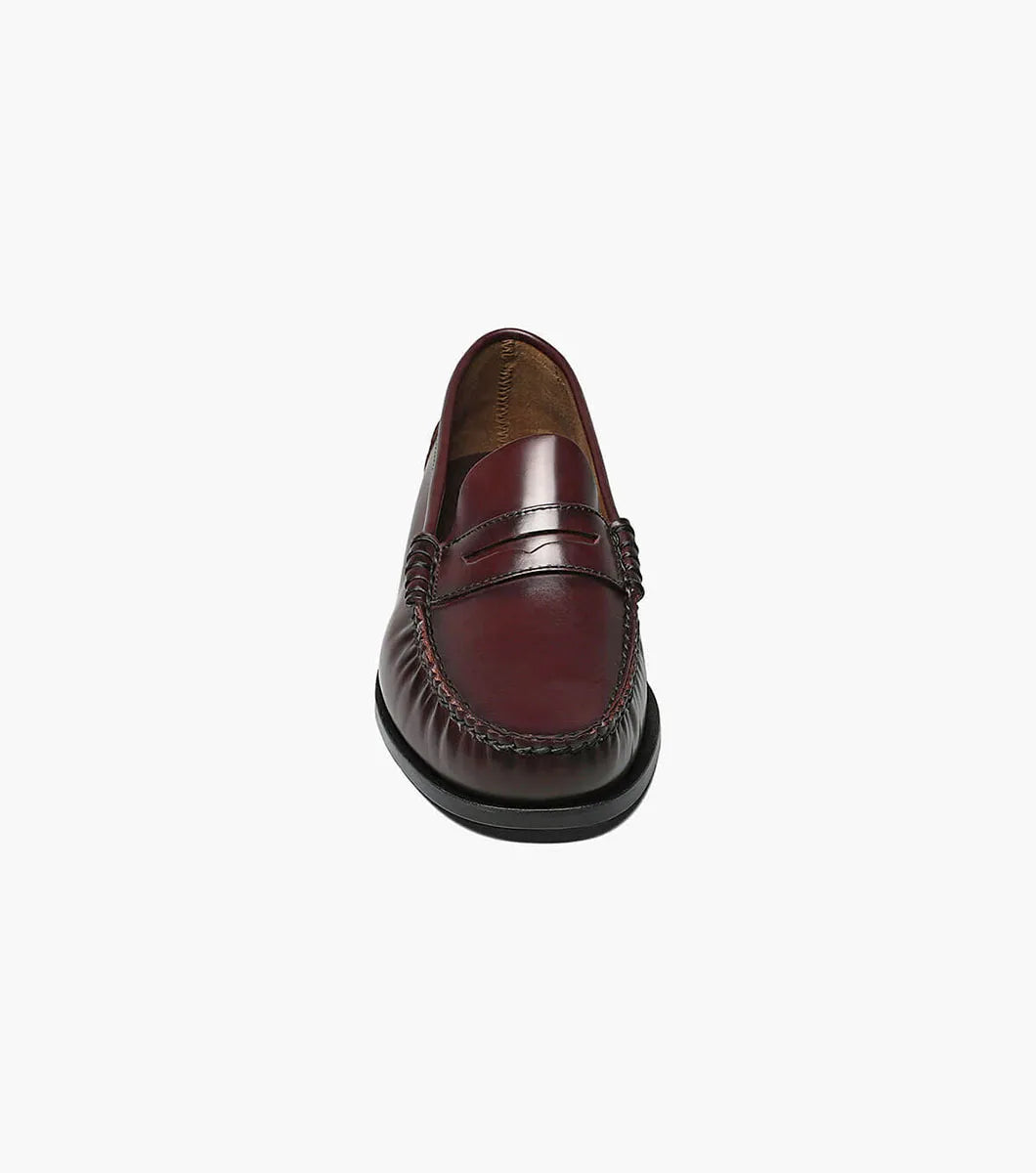 Berkley Moc Toe Penny Loafer::Burgundy