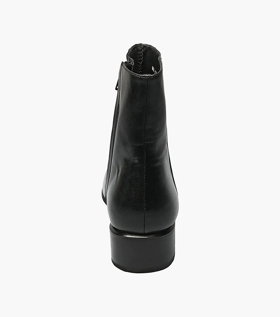 Duke Bike Toe Zipper Boot::Black