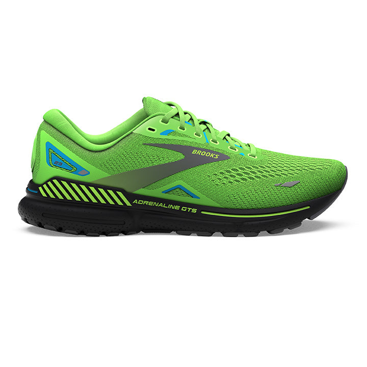 Brooks Mens Adrenaline GTS 25 Shoes - Oyster/Green Gecko/Blue