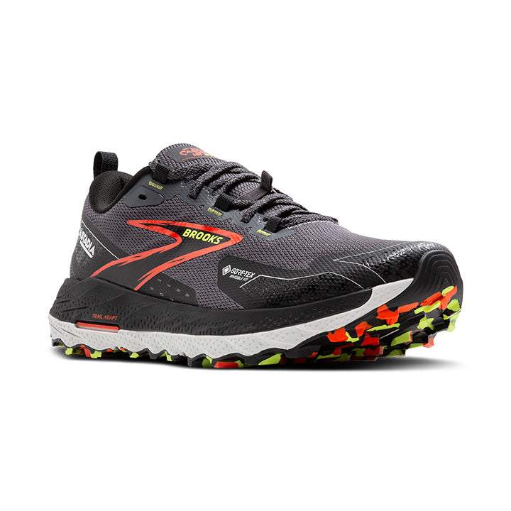 Men's Sample Cascadia 18 GTX::Blackened Pearl/Black/Tomato