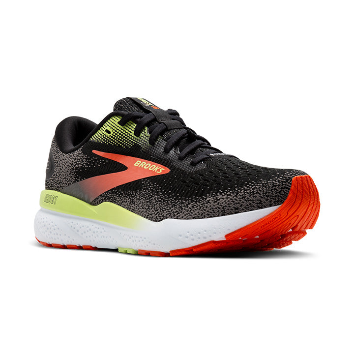Men's Sample Ghost 16 GTX::Black/Mandarin Red/Green