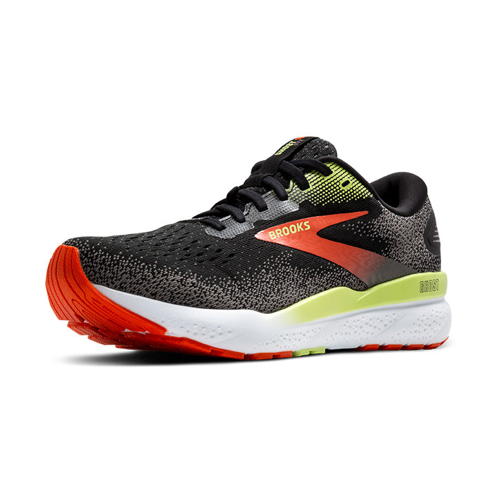 Men's Sample Ghost 16 GTX::Black/Mandarin Red/Green