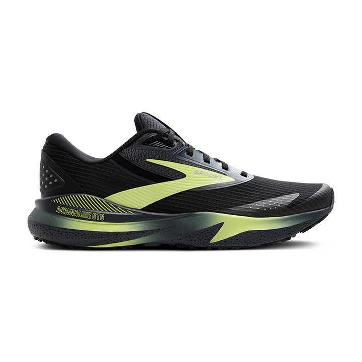Brooks Adrenaline GTS 24 Weatherized Running Shoes Black Neon Yellow Mens 8.5 D Brooks main image 2