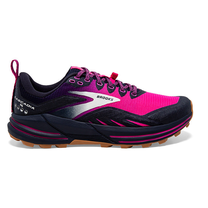 Brooks Women's Cascadia 16 Peacoat/Pink/Biscuit – Pilcher's Shoes