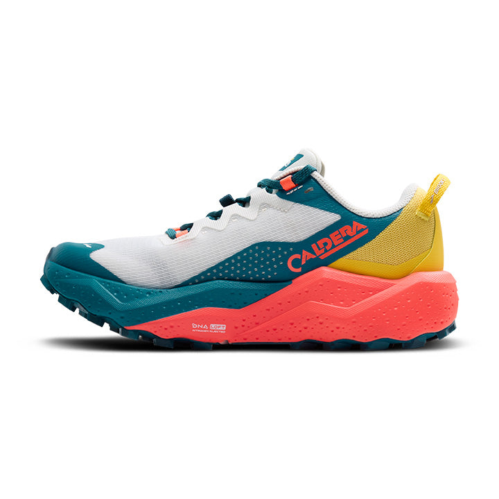 Women's Sample Caldera 8::Bit of Blue/Quince/Flame