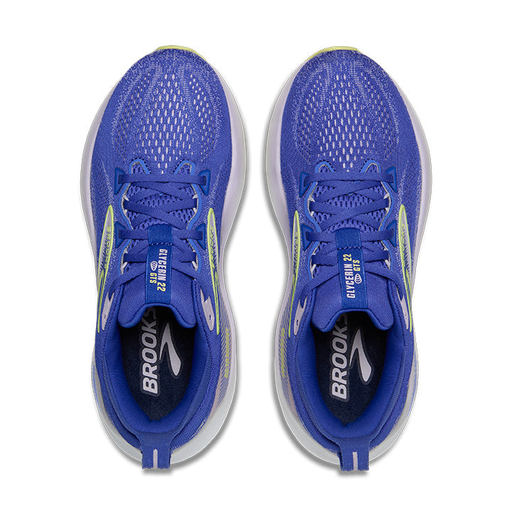Women's Sample Glycerin GTS 22::Amparo Blue/Hyper Iris/Yellow