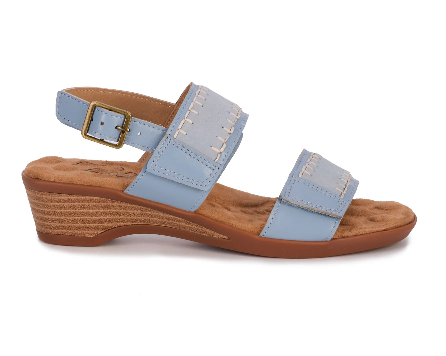 Kateri::Faded Denim Leather/Suede