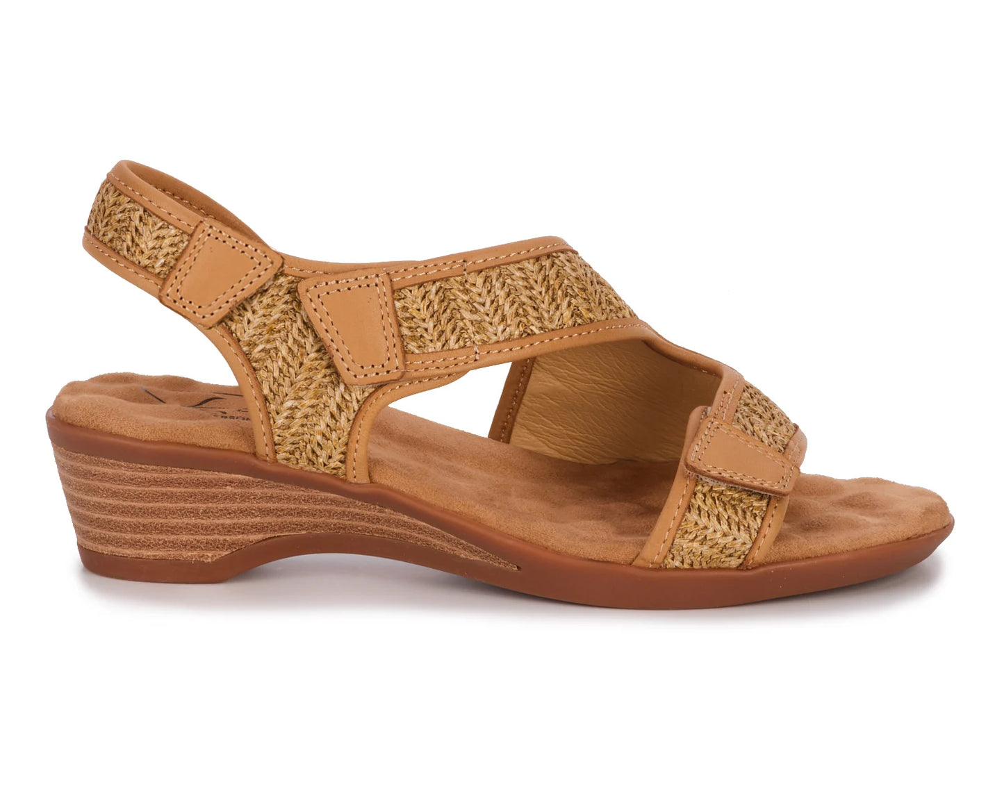 Kimmi::Tan Raffia/Leather