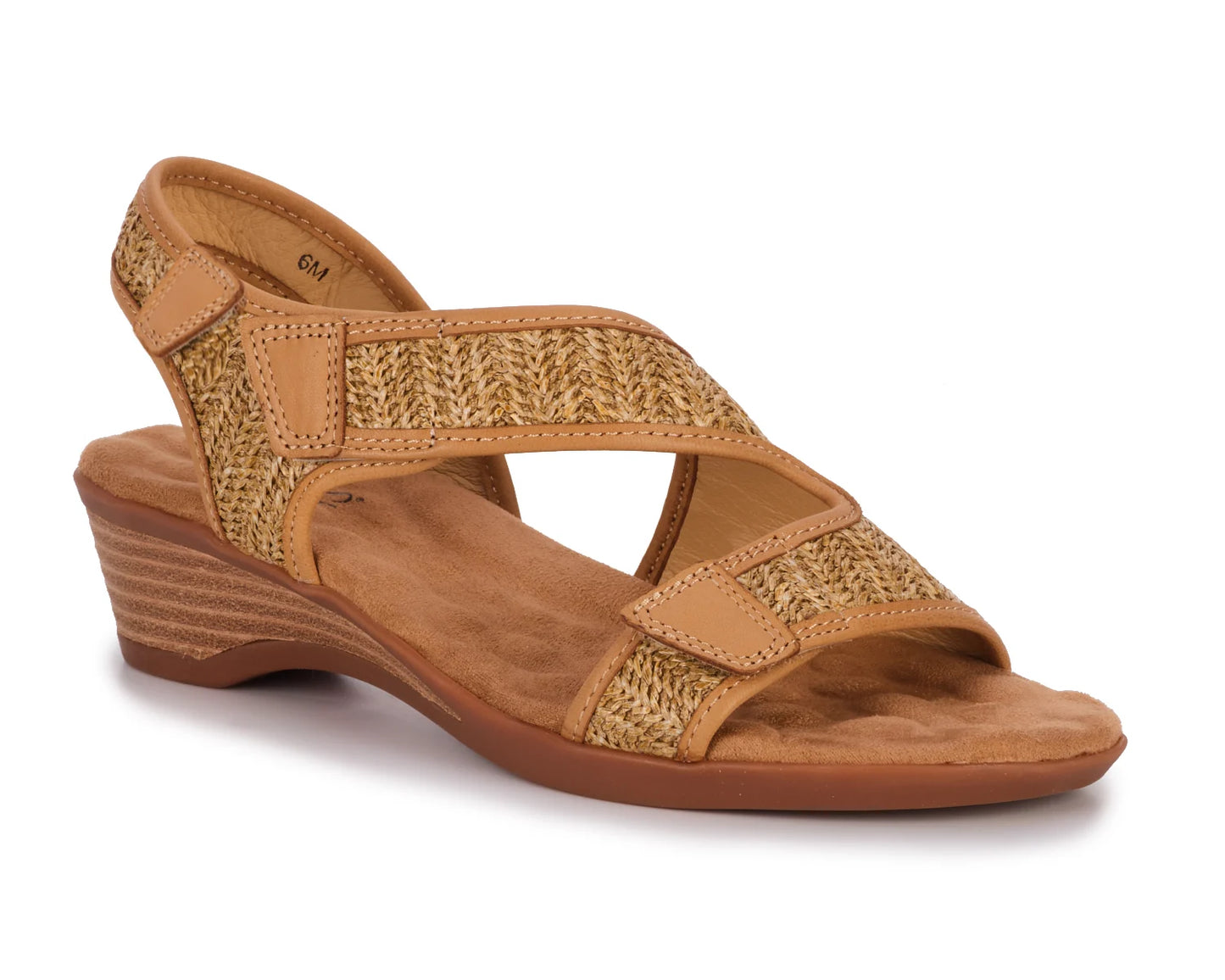 Kimmi::Tan Raffia/Leather