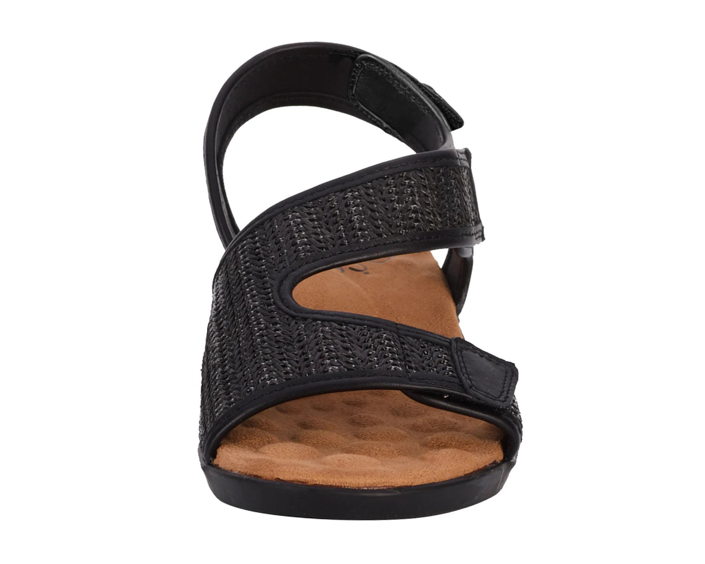 Kimmi::Black Raffia/Leather