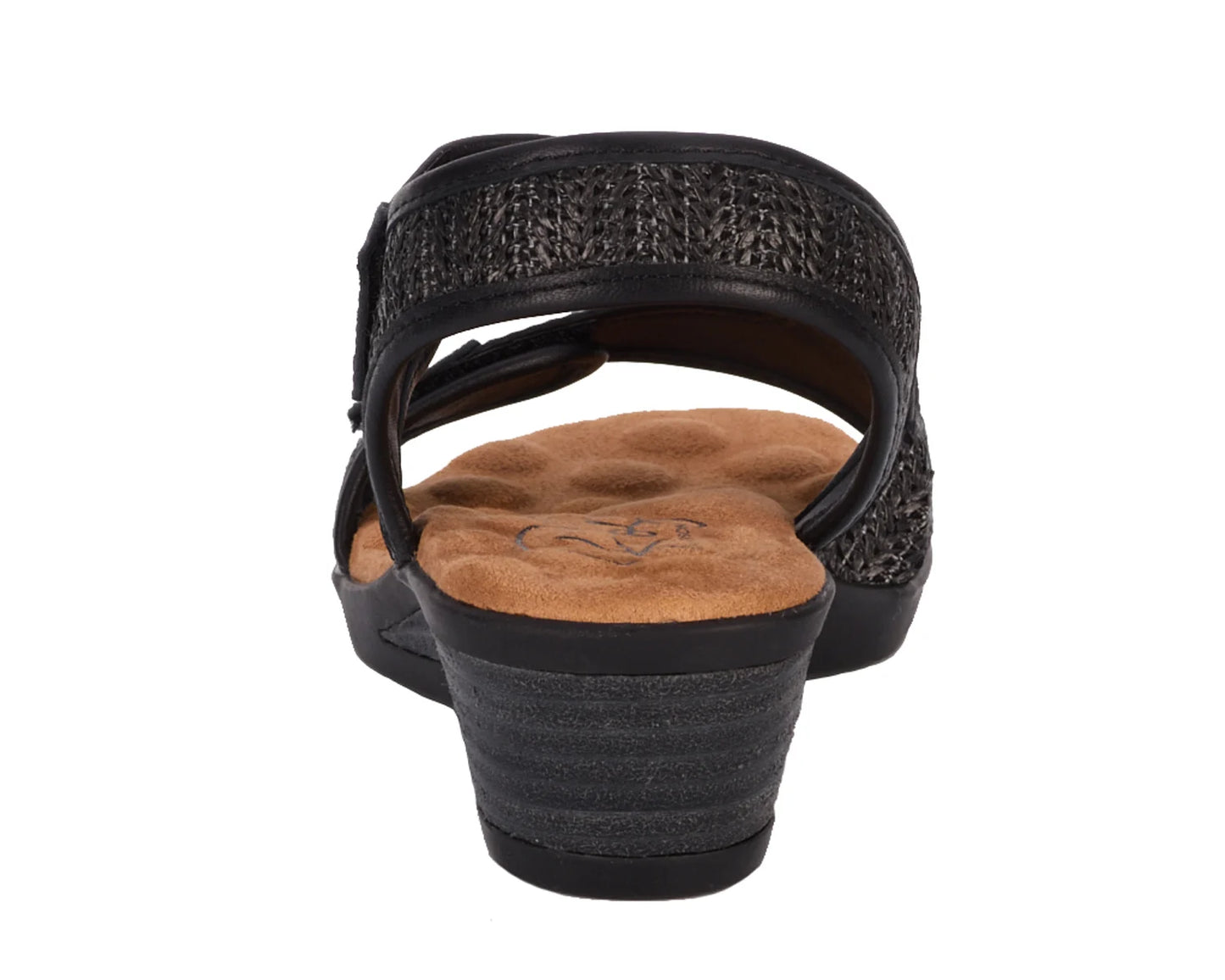 Kimmi::Black Raffia/Leather