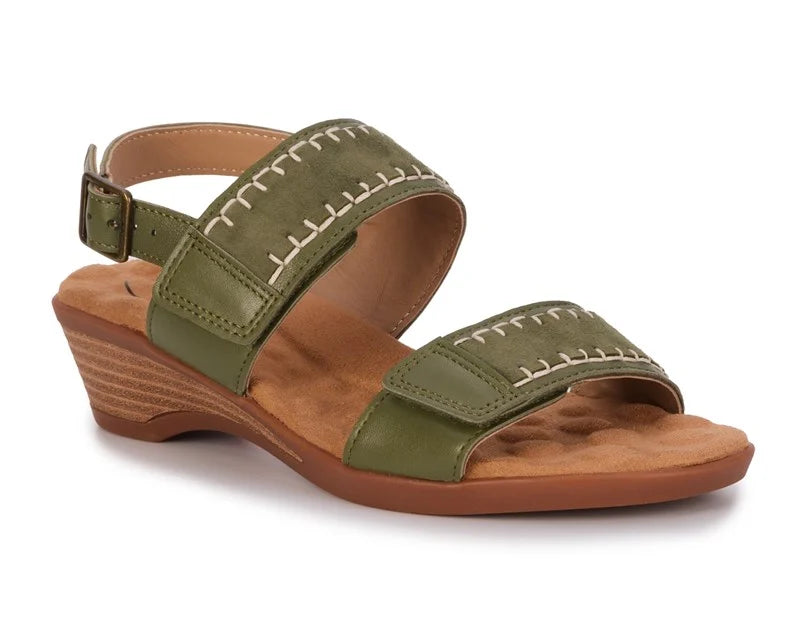 Kateri::Olive Leather/Suede