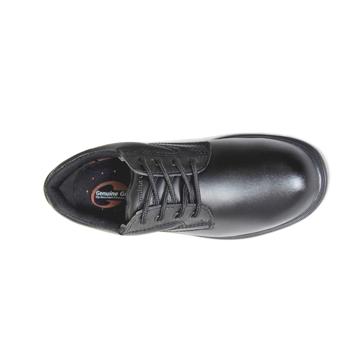 Lace Up Slip Resistant Oxford Soft Toe::Black
