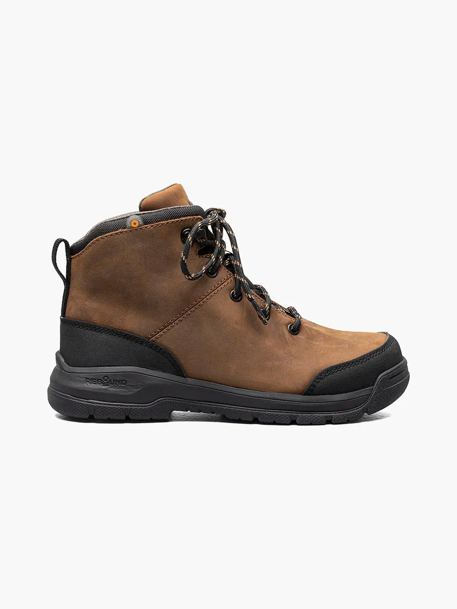 Shale Leather Lace Up Safety Toe::Amber