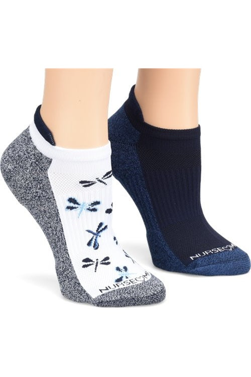 Compression Ankle Socks 2 Pack::Navy Dragonfly