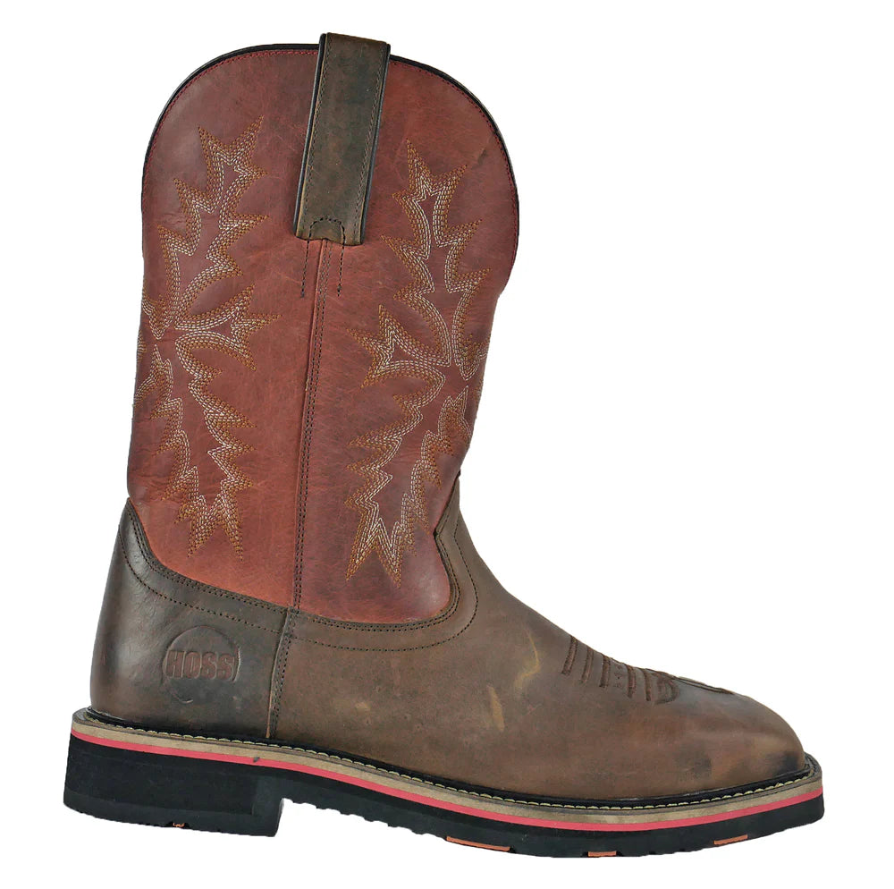 Landon Western Safety Toe 92045::Cognac Red