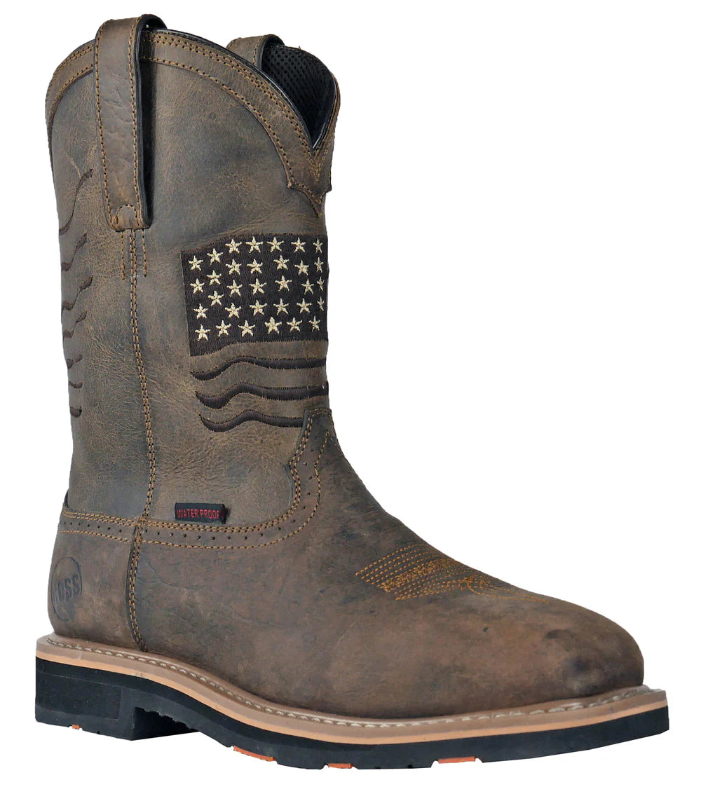 Rushmore Western Rancher Safety Toe 92065::Brown