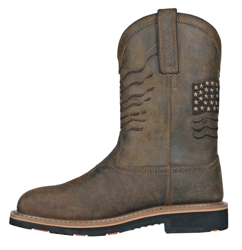 Rushmore Western Rancher Safety Toe 92065::Brown
