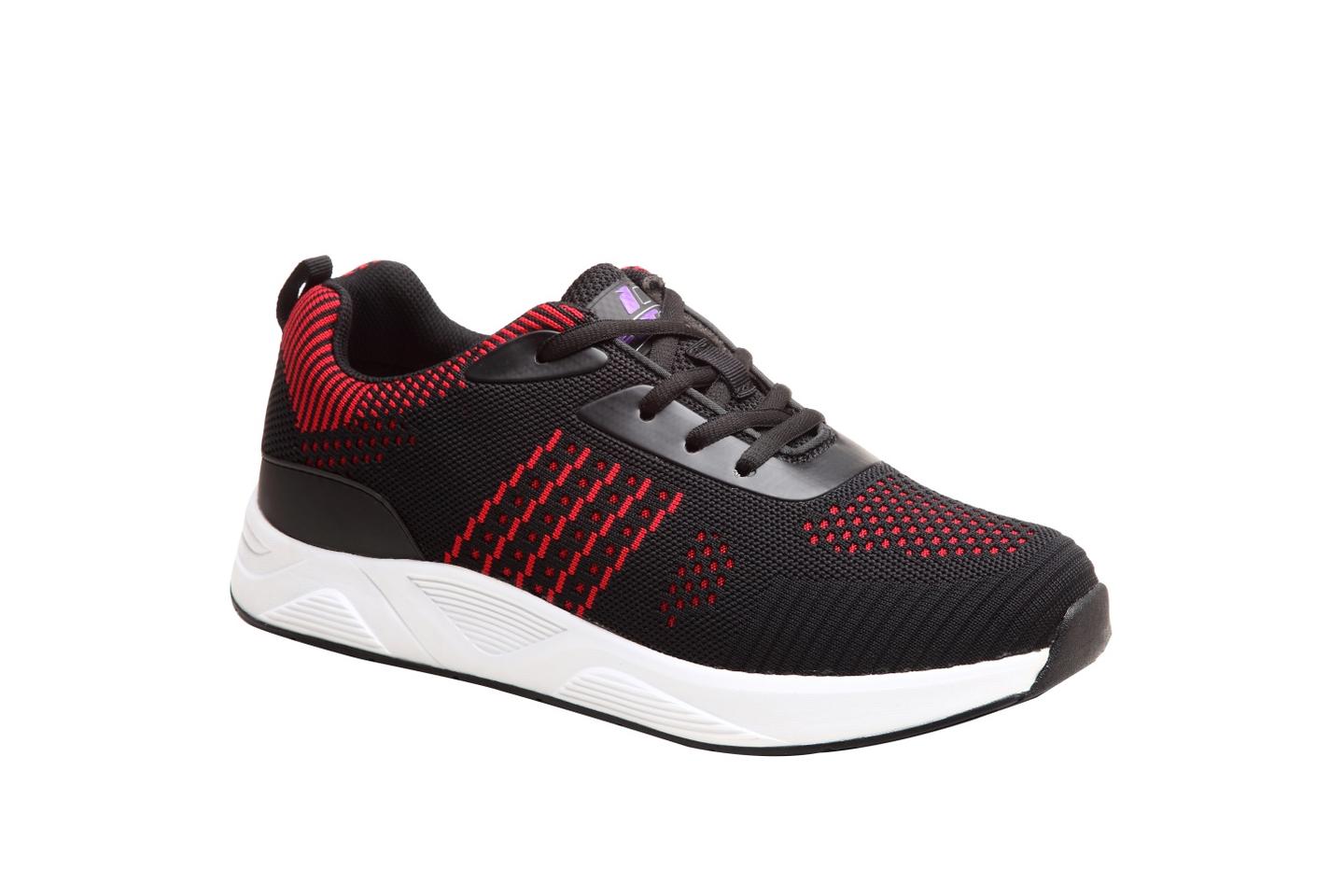 9712 FITec Knitted Walking Shoe::Black/Red