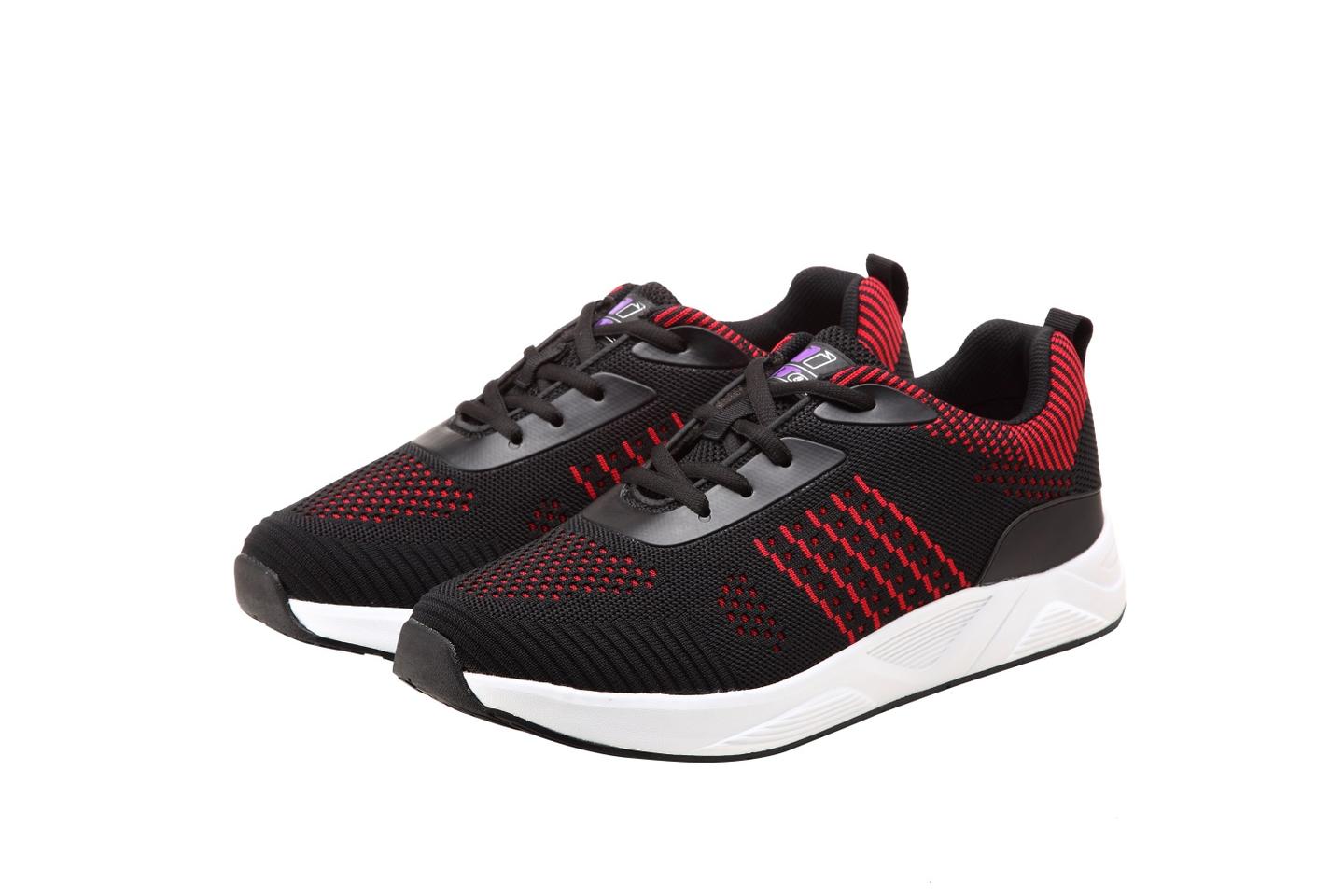 9712 FITec Knitted Walking Shoe::Black/Red