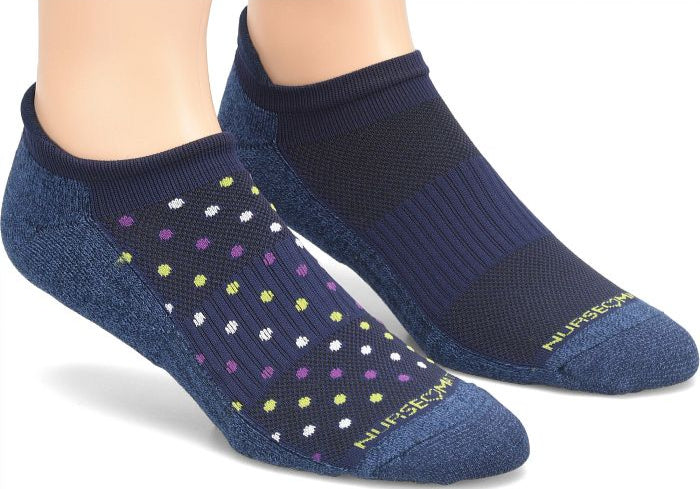 Compression Ankle Socks 2 Pair::Men's Navy Dot