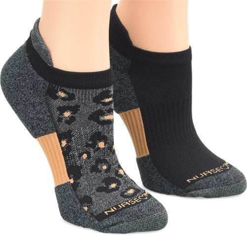 Compression Ankle Socks 2 Pack::Leopard