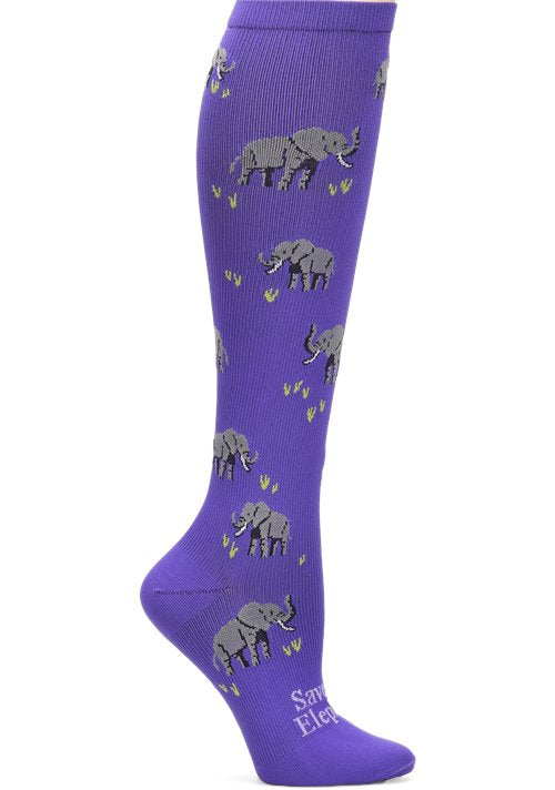 Compression Sock 12-14 mm/Hg::Endangered Elephants