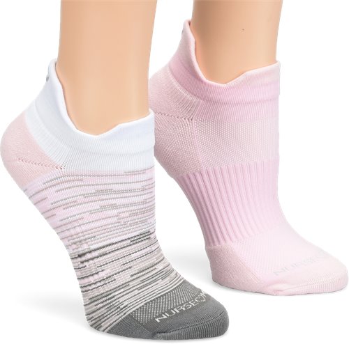 Active Stride Anklets 2pk::Pink/Grey