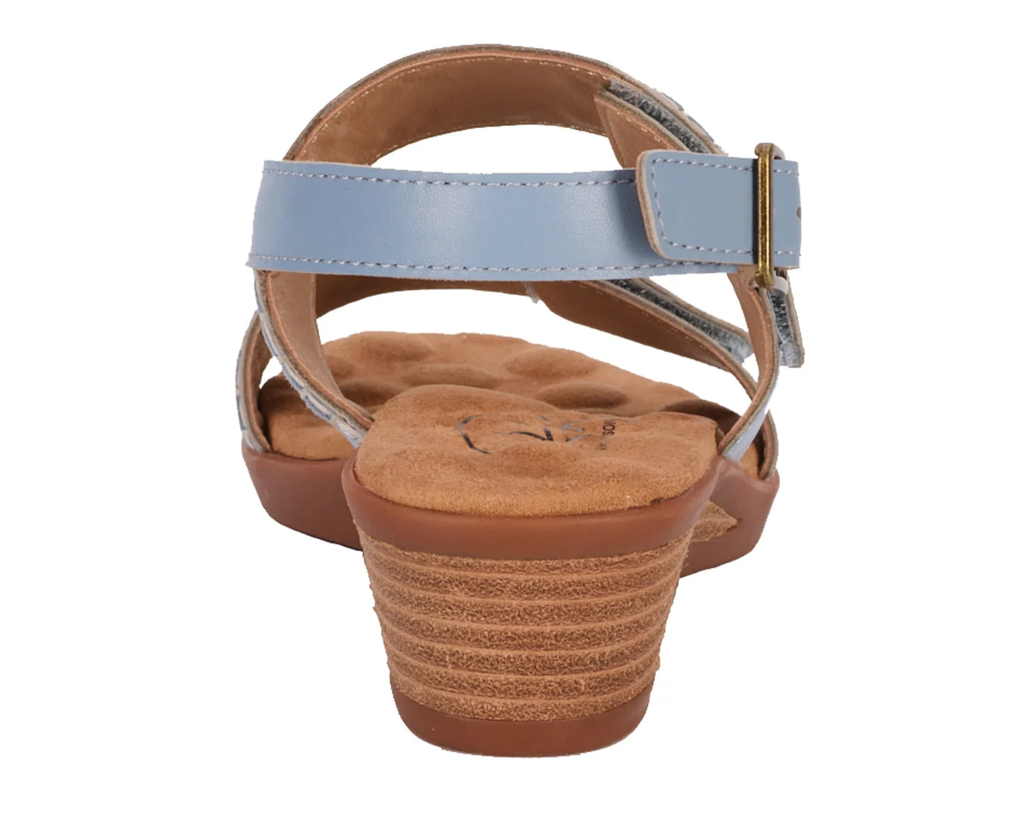 Kateri::Faded Denim Leather/Suede