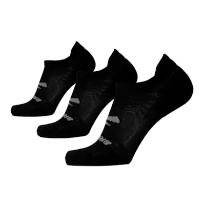 Brooks Run-In No Show 3 Pack Socks::Black