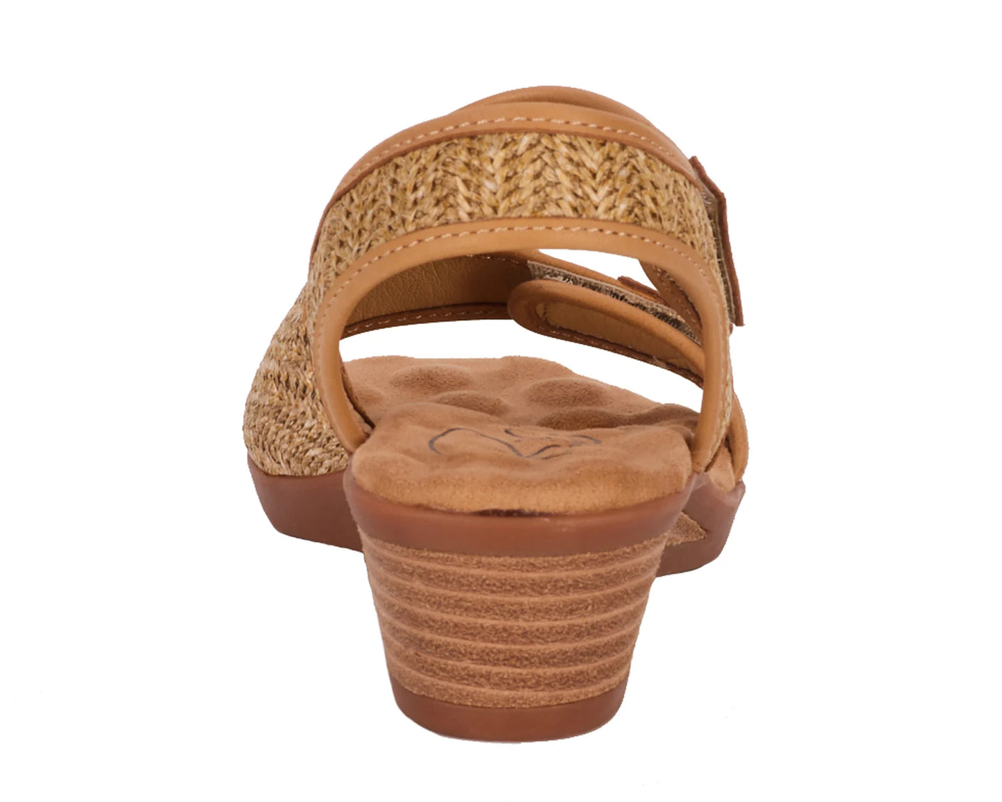 Kimmi::Tan Raffia/Leather