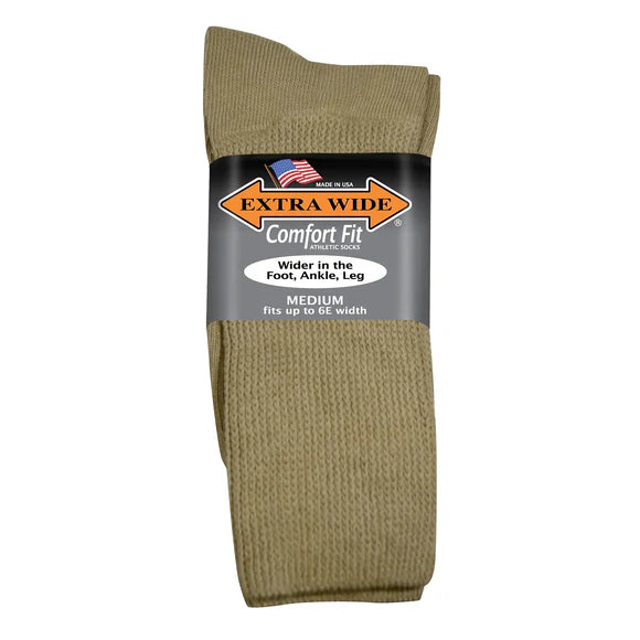 Extra Wide Athletic Crew::Tan