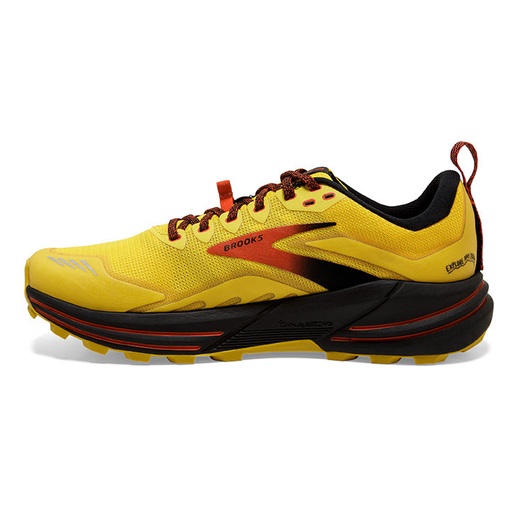 Men's Sample Cascadia 16::Yellow/Black/Grenadine