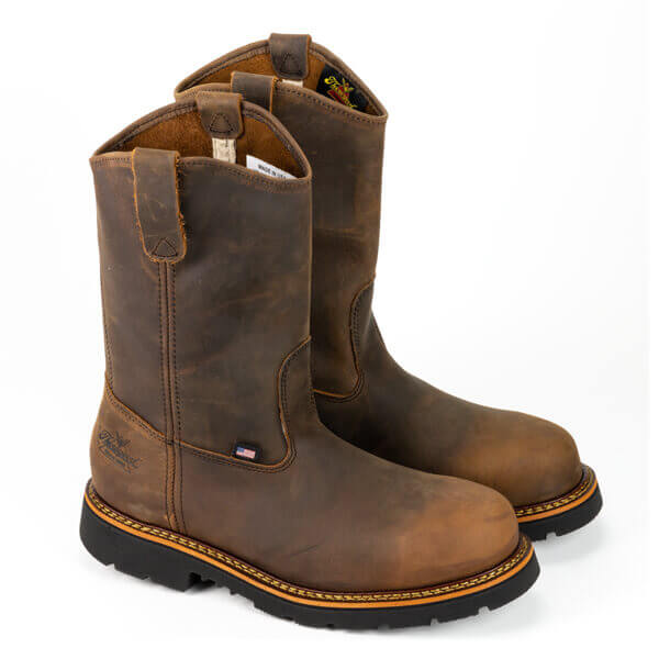 American Heritage 11" Wellington Plain Toe 804-3310 Safety Toe::Trail Crazyhorse