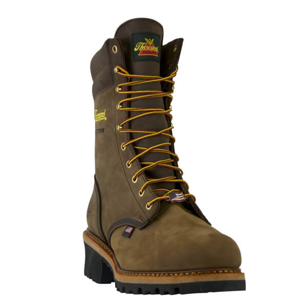 Logger Series 9" Waterproof Round Toe 804-3555 Safety Toe::Studhorse Medium Brown