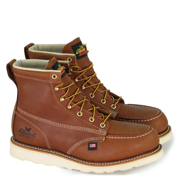 American Heritage 6" MAXWear Wedge Moc Toe 804-4200 Safety Toe::Tobacco