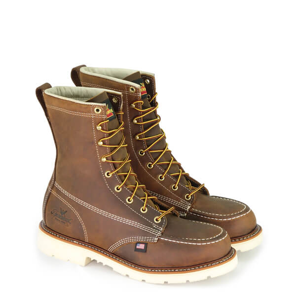 American Heritage 8" MAXWear 90 Moc Toe 804-4378 Safety Toe::Trail Crazyhorse