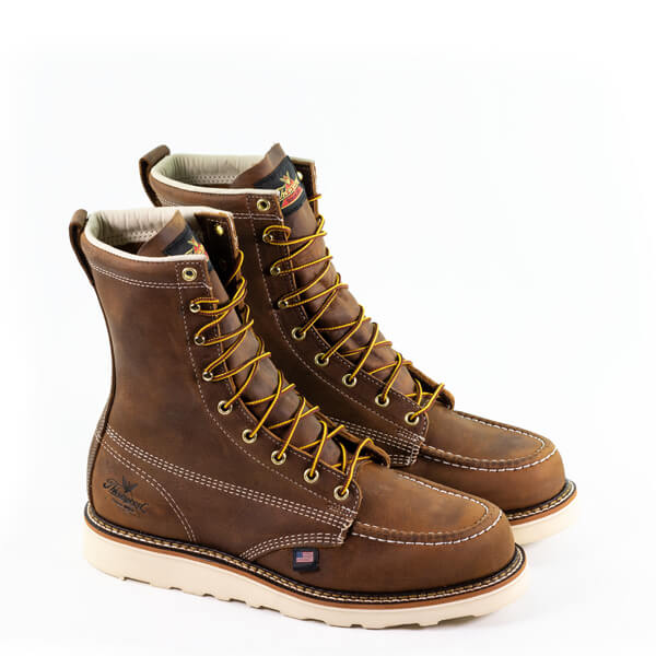American Heritage 8" MAXWear Wedge Moc Toe 814-4178 Soft Toe::Trail Crazyhorse