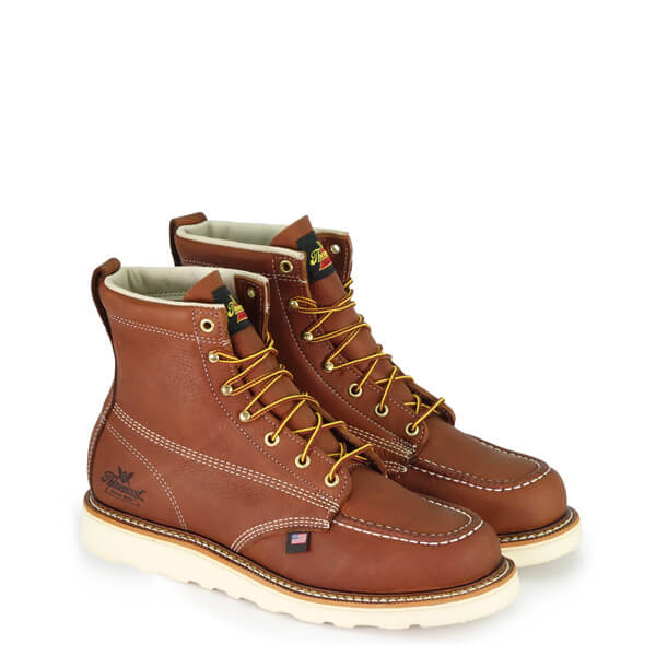American Heritage 6" MAXWear Wedge Moc Toe 814-4200 Soft Toe::Tobacco
