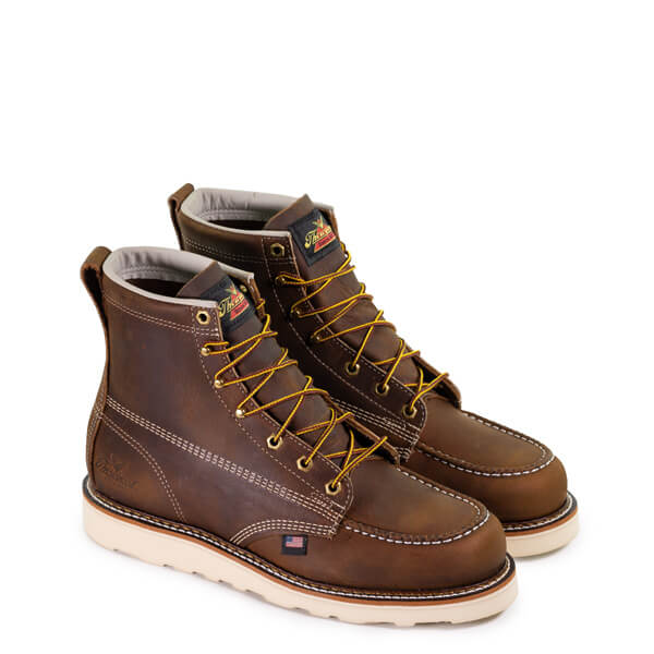 American Heritage 6" MAXWear Wedge Moc Toe 814-4203 Soft Toe::Trail Crazyhorse