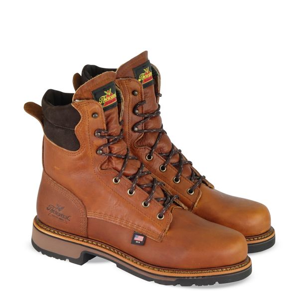 American Heritage 8" Classic Plain Toe 814-4549 Soft Toe::Tobacco