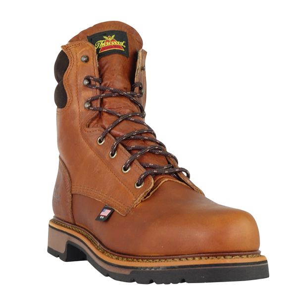 American Heritage 8" Classic Plain Toe 814-4549 Soft Toe::Tobacco