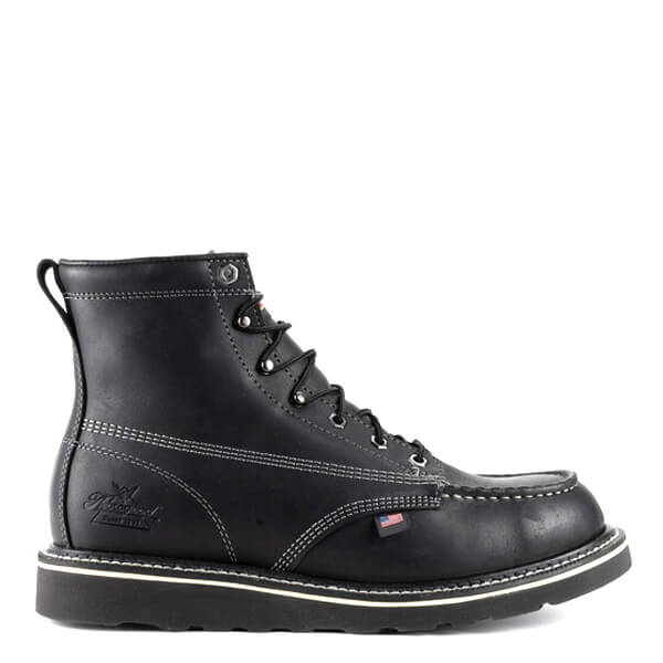 American Heritage Midnight Series 6" Moc Toe Soft Toe::Black