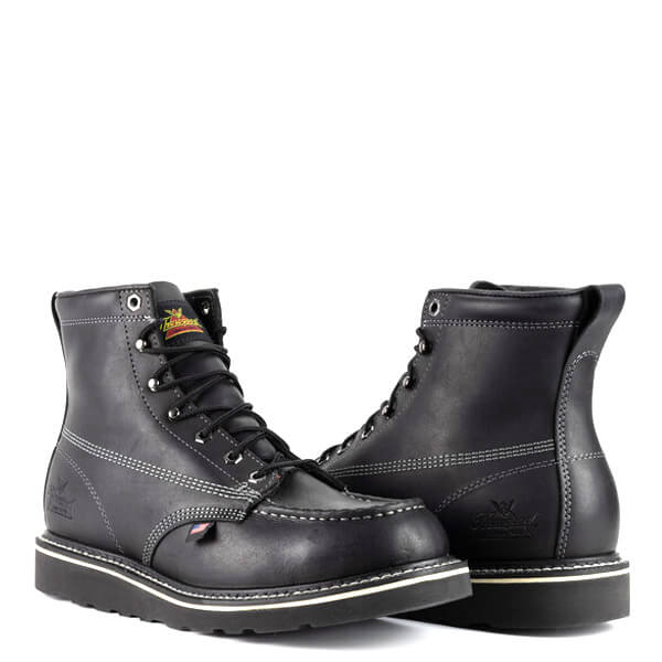 American Heritage Midnight Series 6" Moc Toe Soft Toe::Black