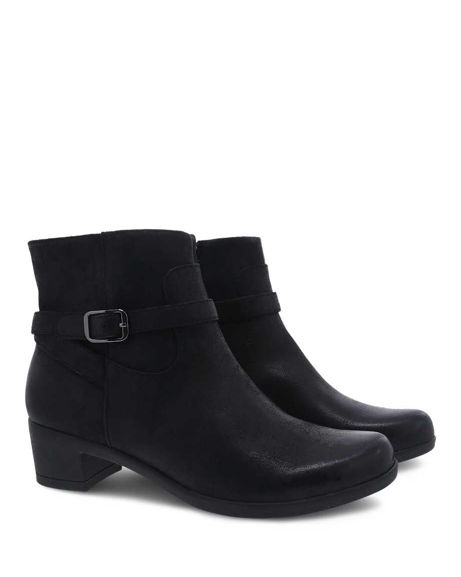 Cagney::Black Burnished Suede
