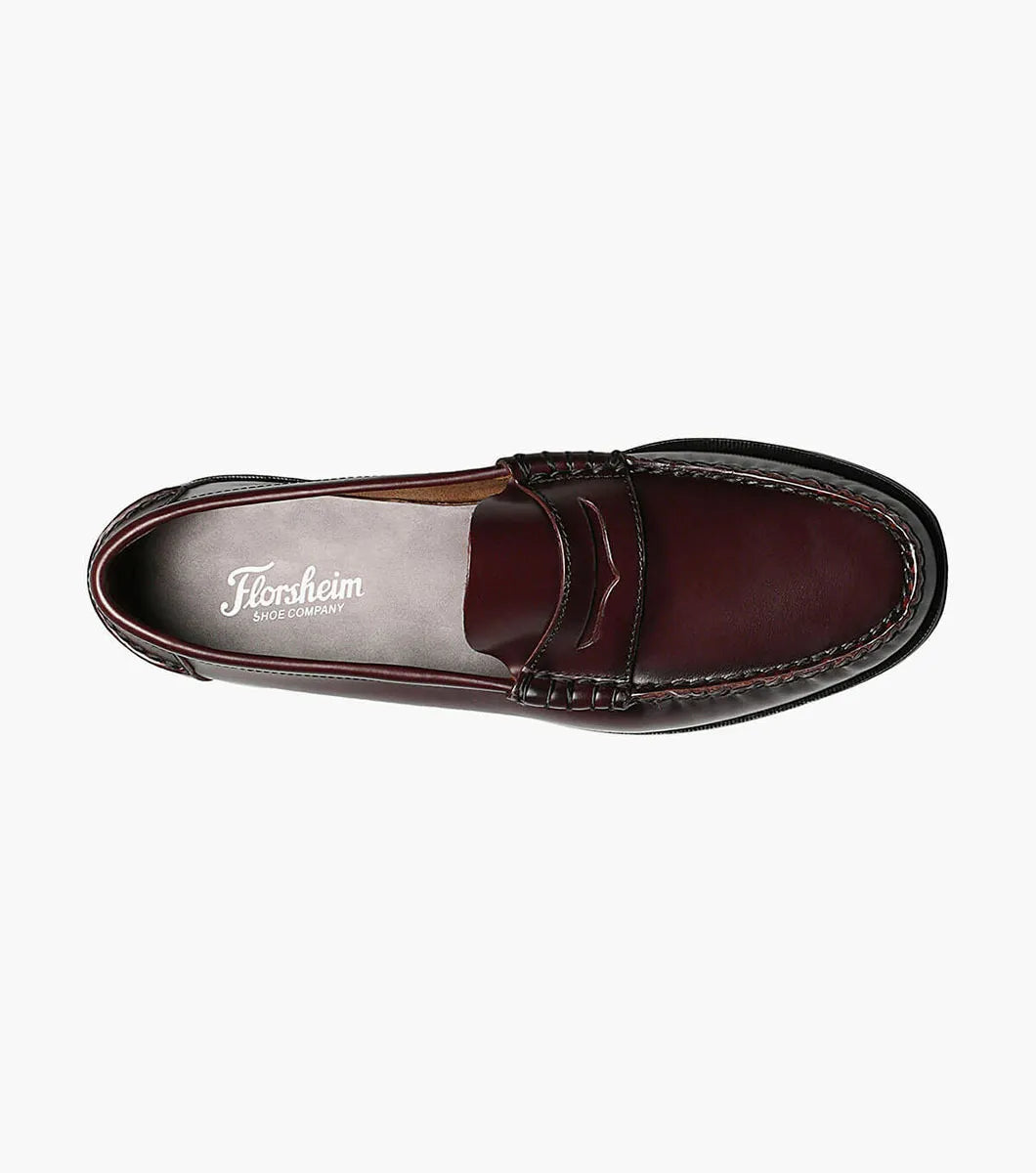 Berkley Moc Toe Penny Loafer::Burgundy