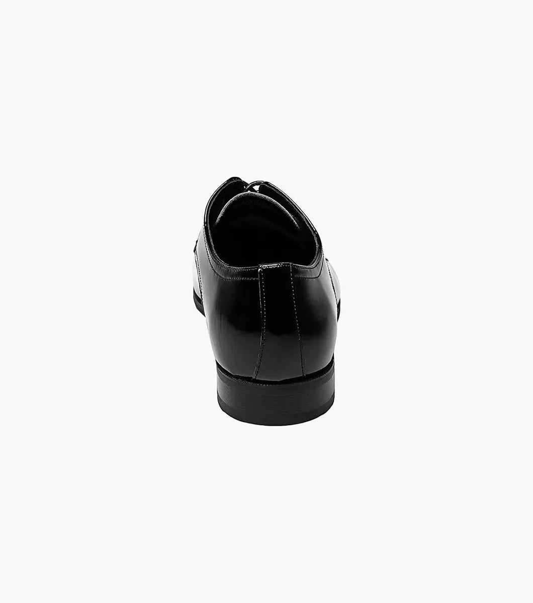 Tux Plain Toe Oxford::Black Patent